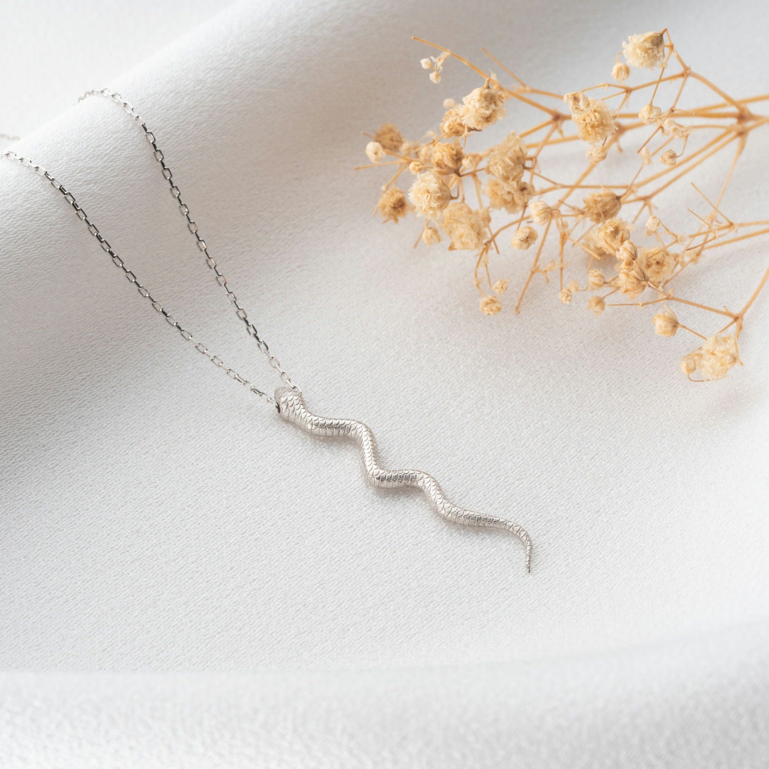 Sterling Silver Snake Necklace