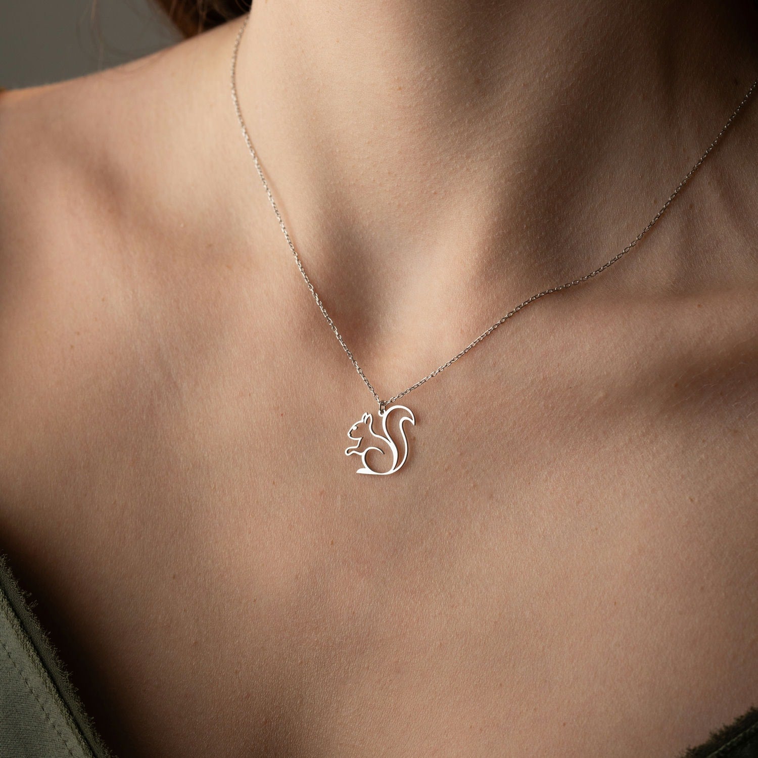 Squirrel Necklace | Gift for Nature Lover