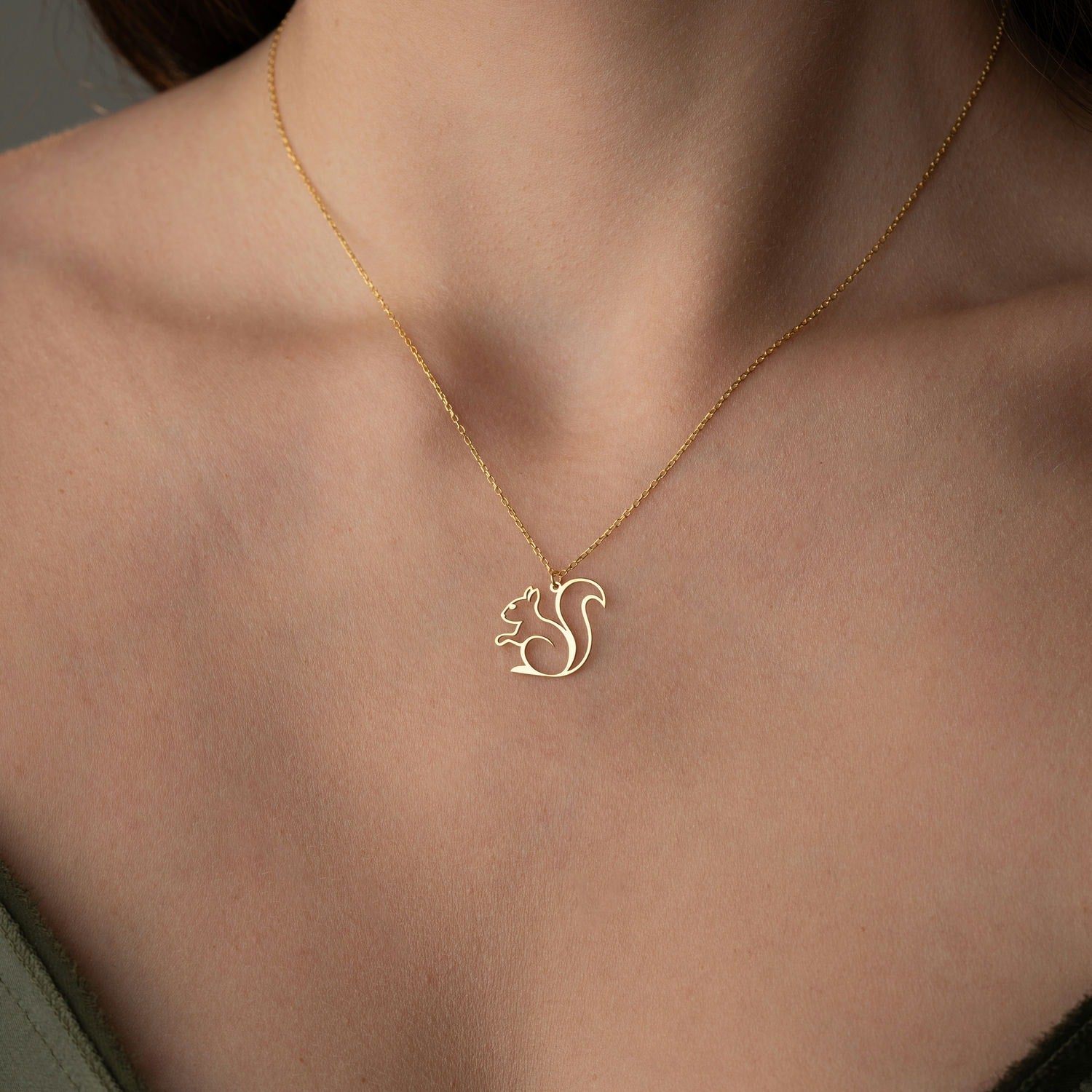 Squirrel Necklace | Gift for Nature Lover