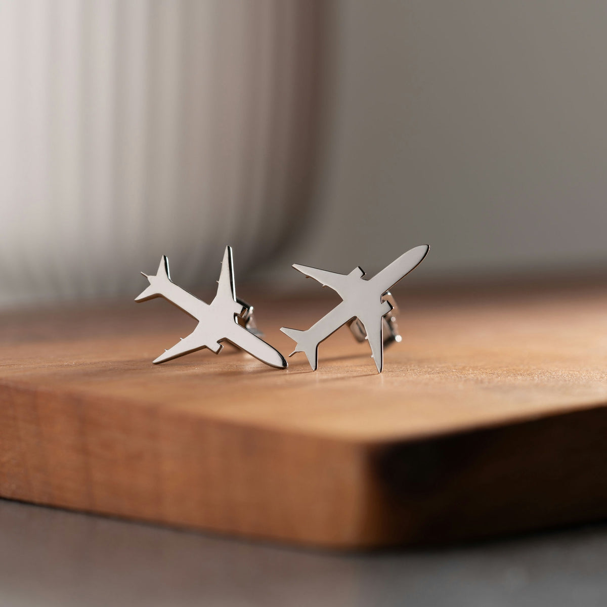 Sterling Silver Airplane Cufflinks