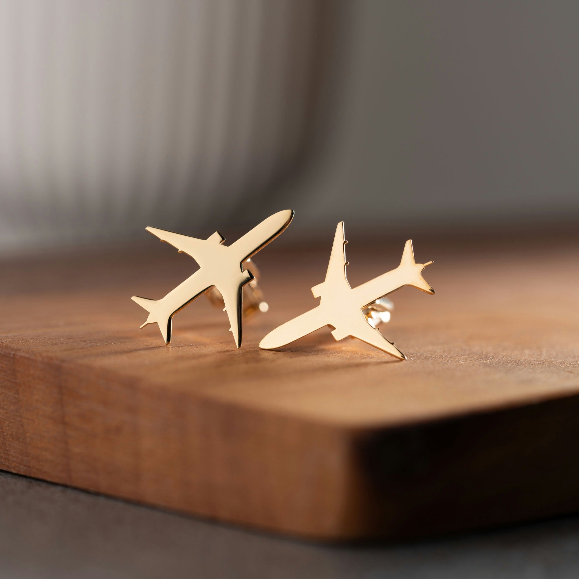 Sterling Silver Airplane Cufflinks