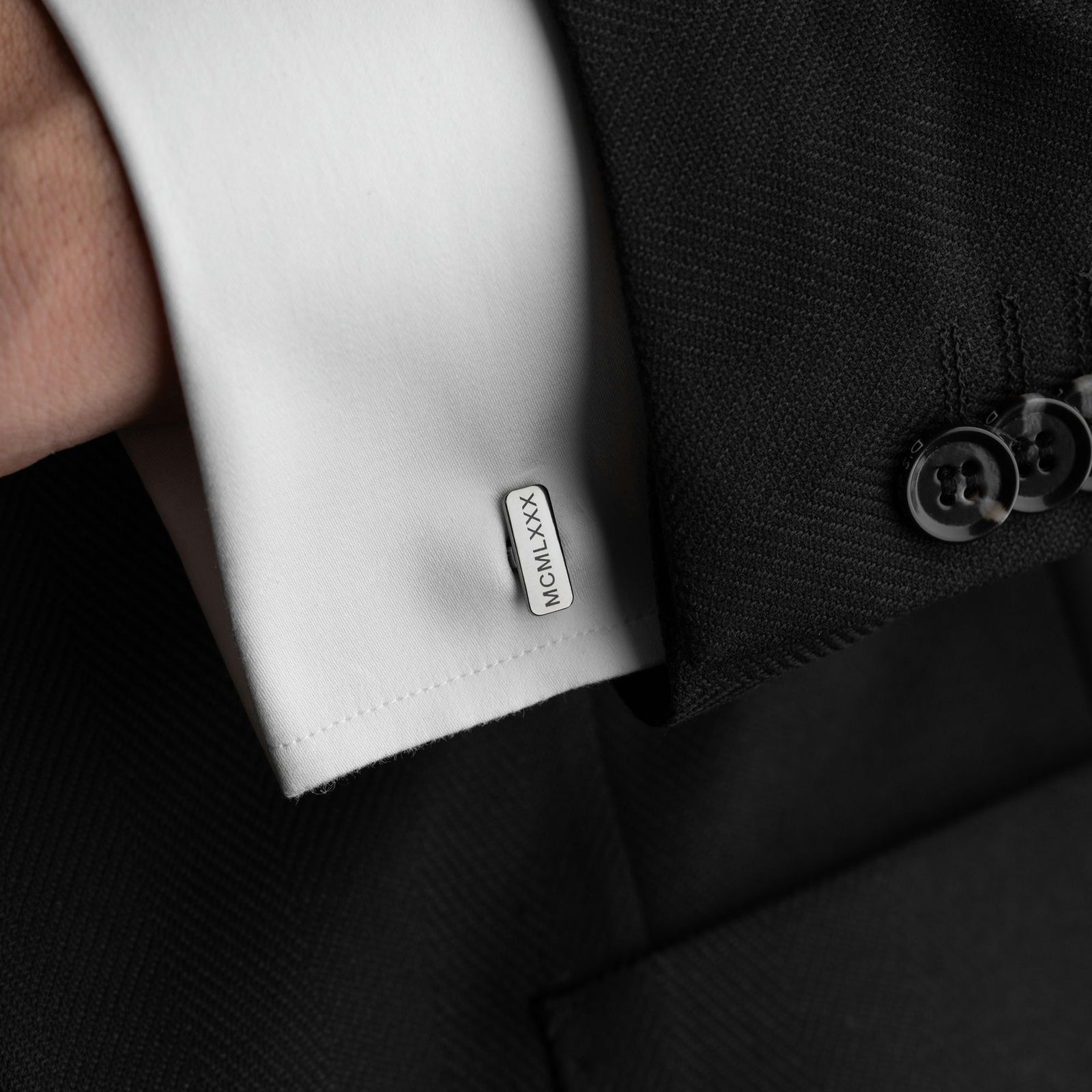 Sterling Silver Date Cufflinks