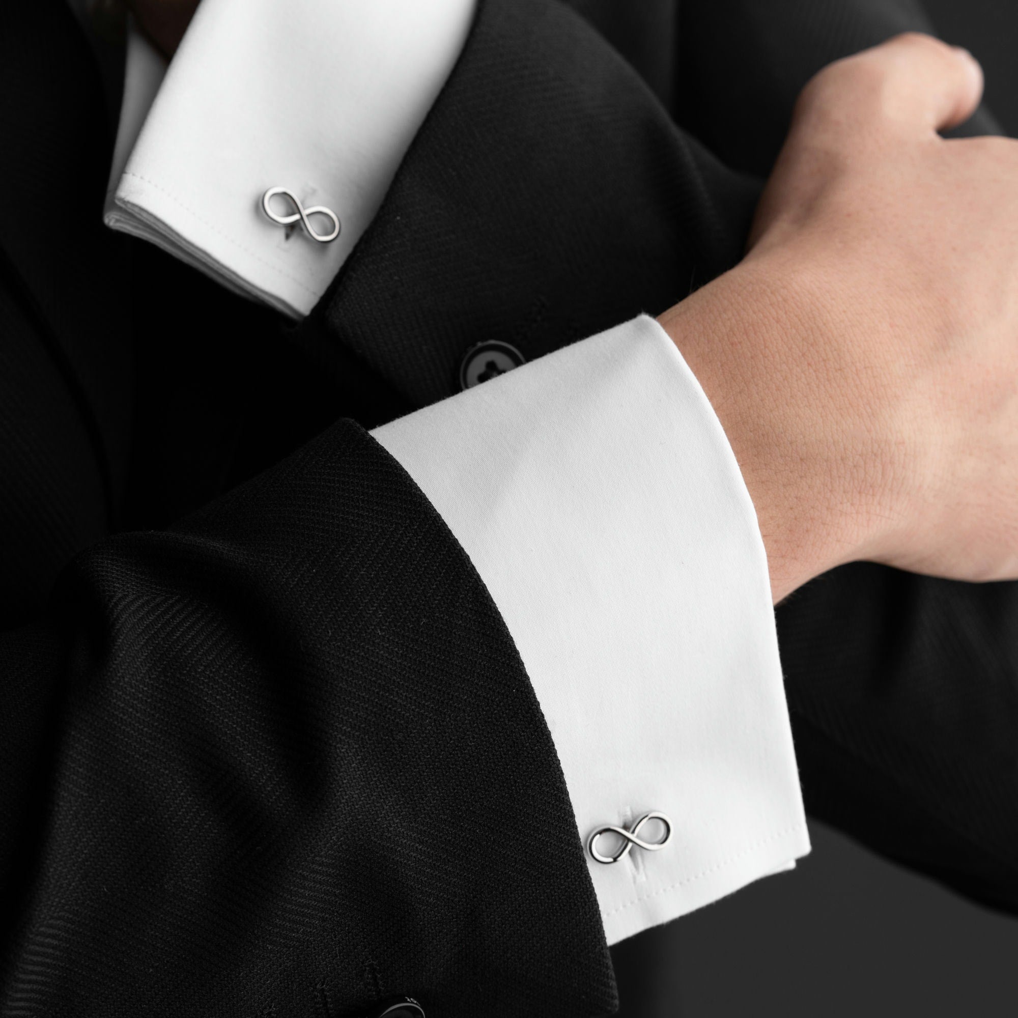 Sterling Silver Infinity Cufflinks