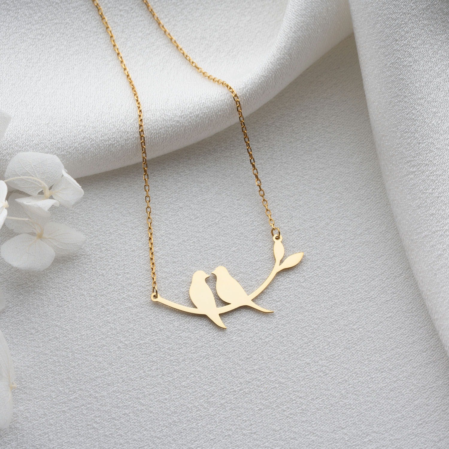 Two Birds on a Branch Necklace