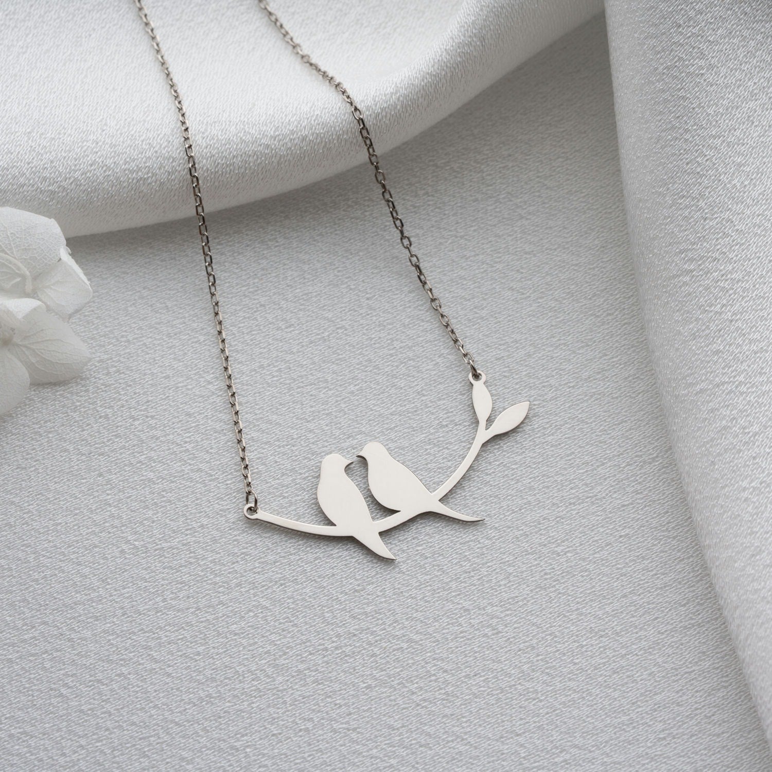 Two Birds on a Branch Necklace