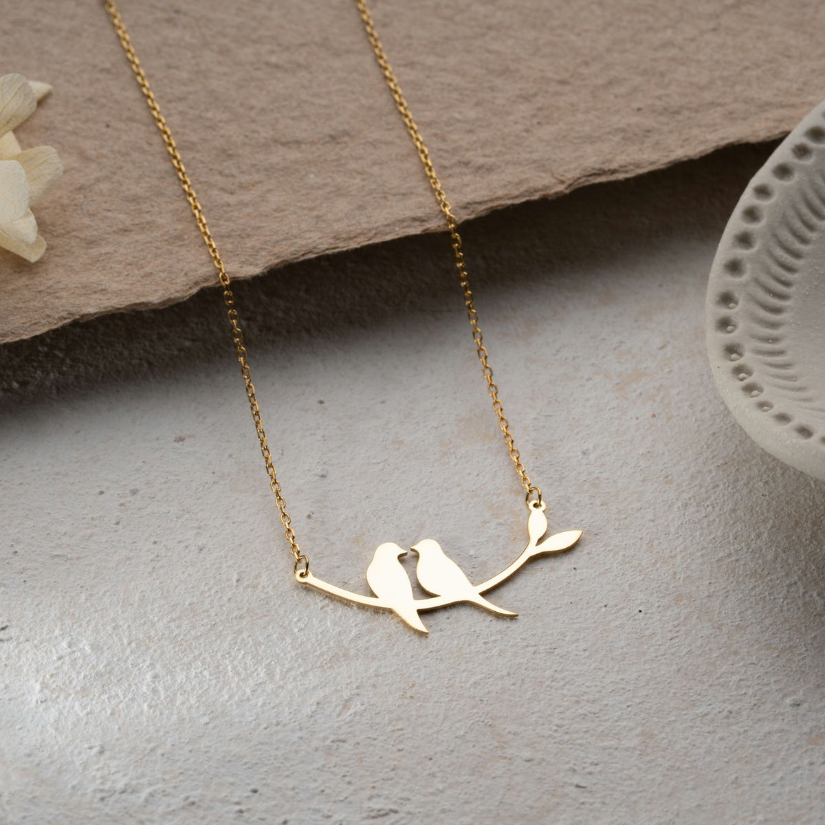 Two Birds on a Branch Necklace