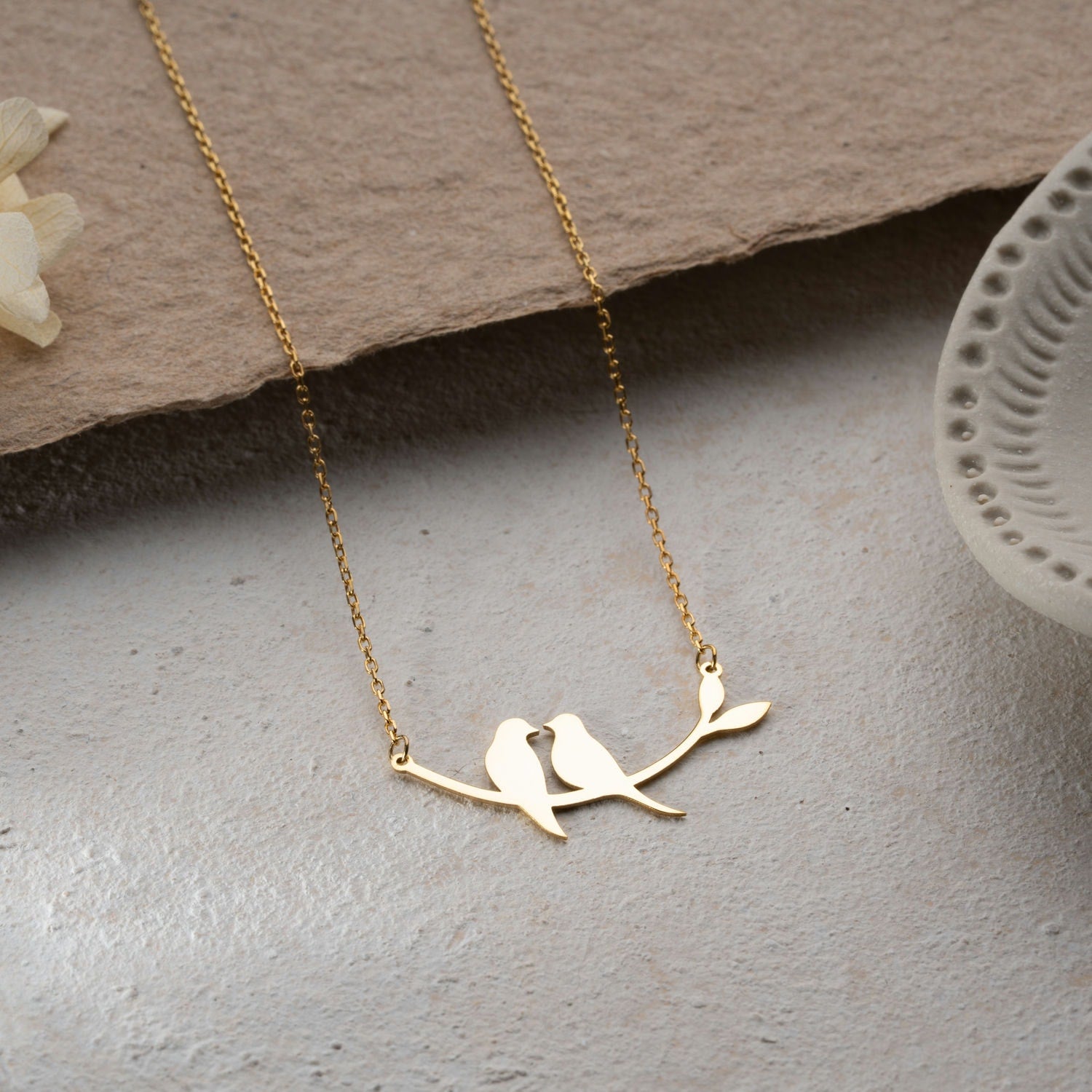 Two Birds on a Branch Necklace