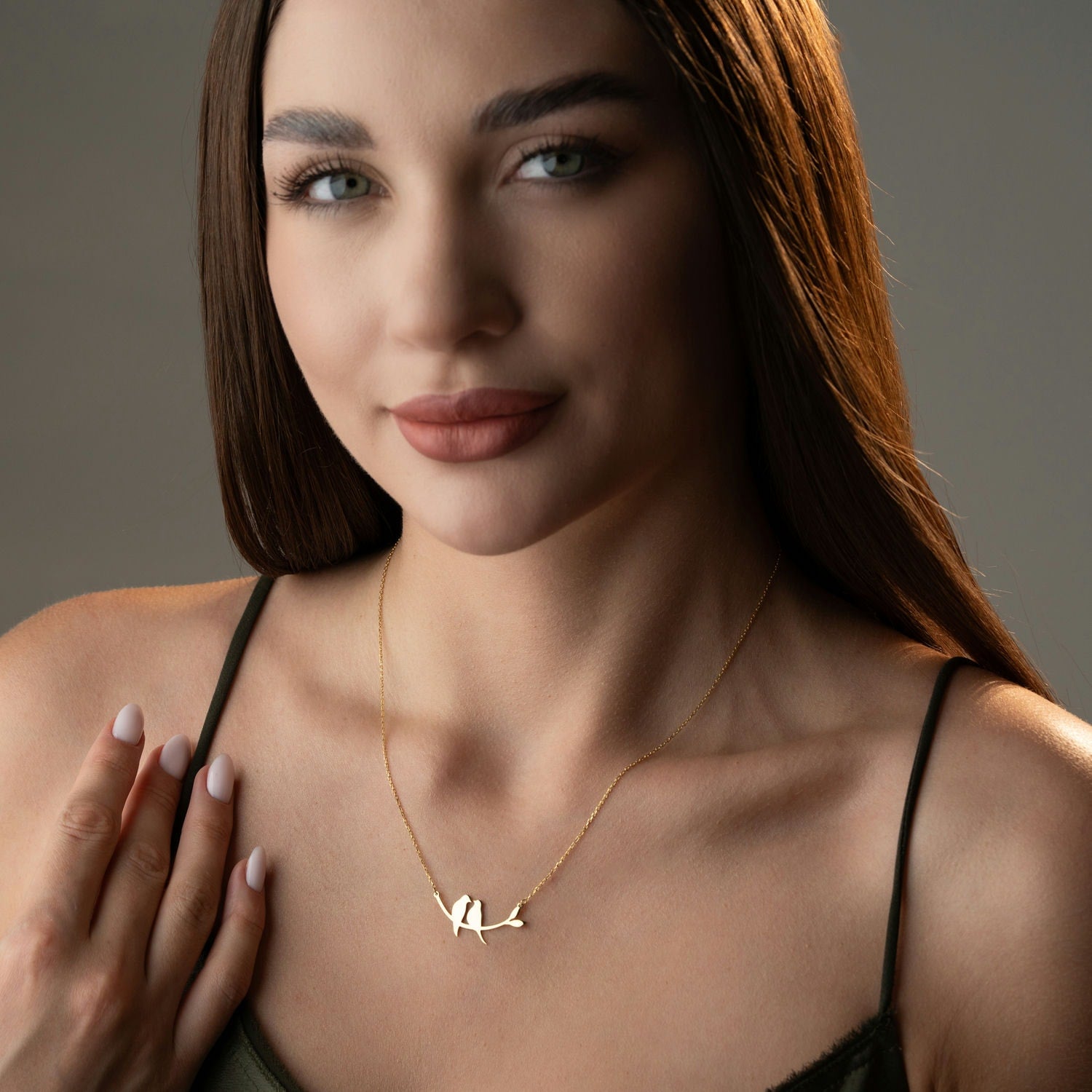 Two Birds on a Branch Necklace