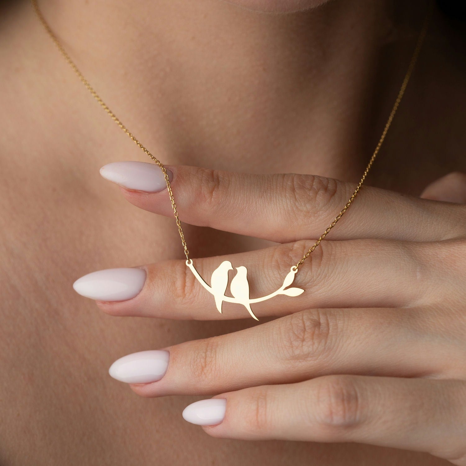 Two Birds on a Branch Necklace