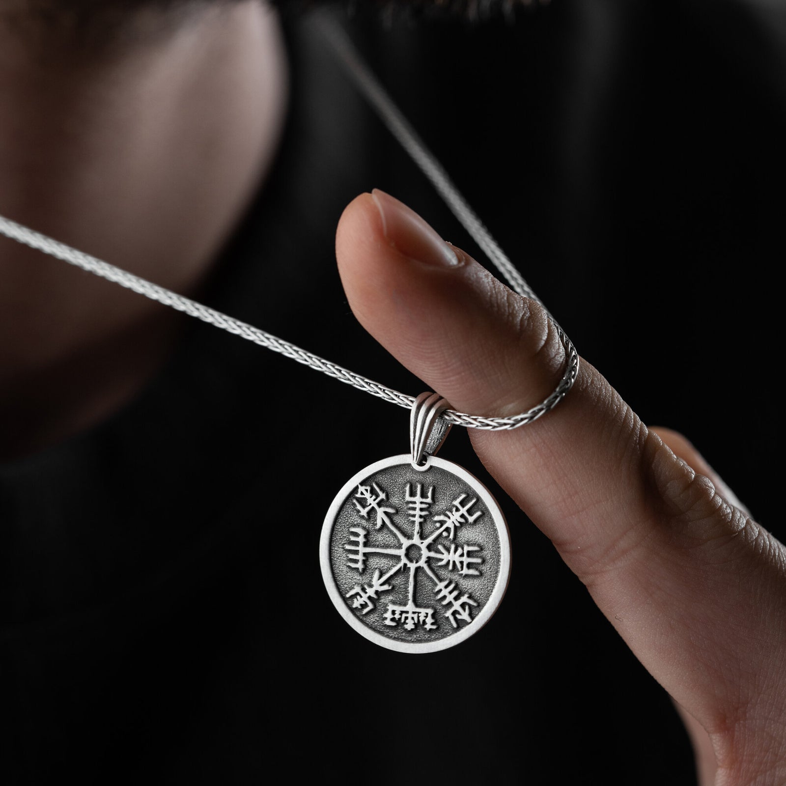 Vegvisir Viking Compass Necklace For Men