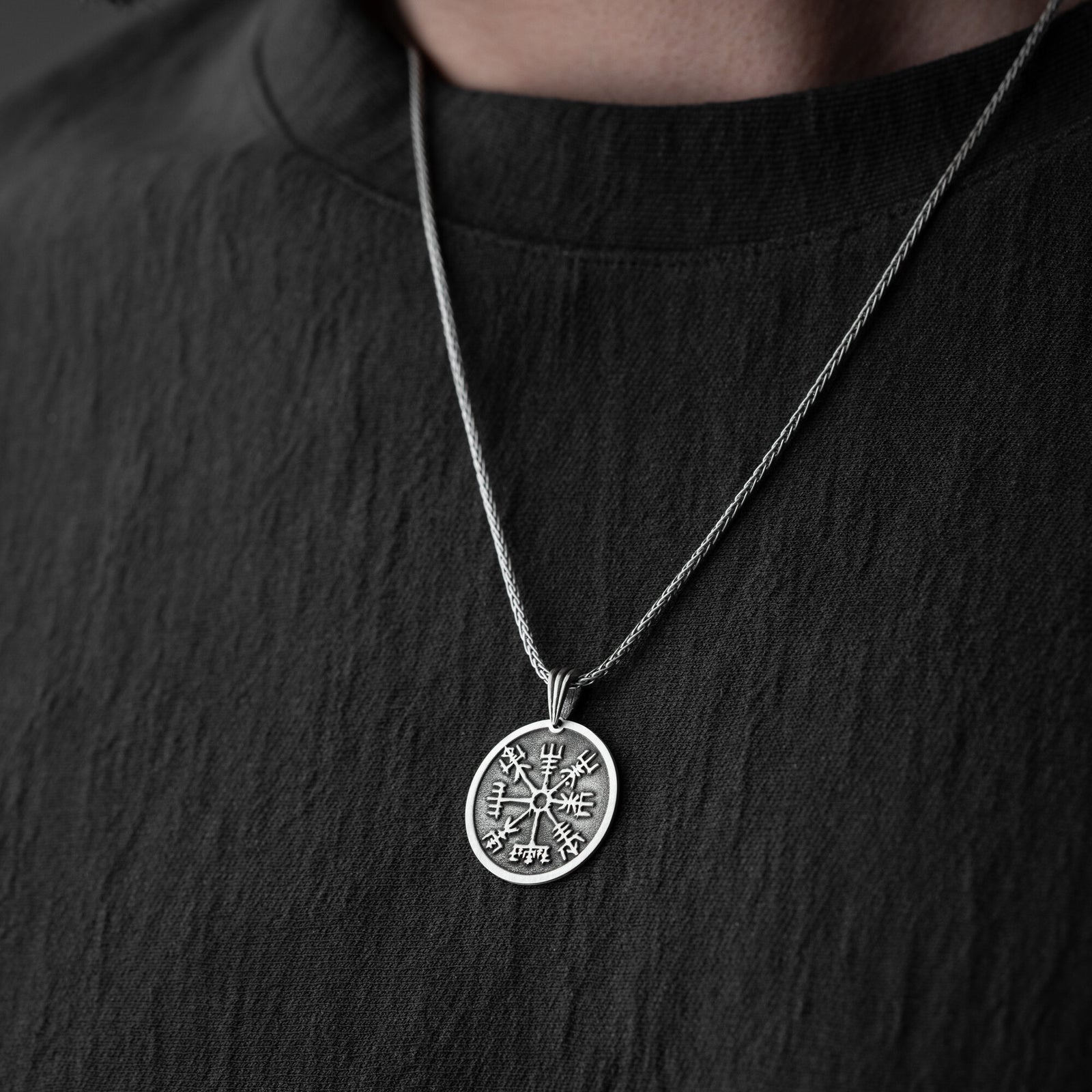 Vegvisir Viking Compass Necklace For Men