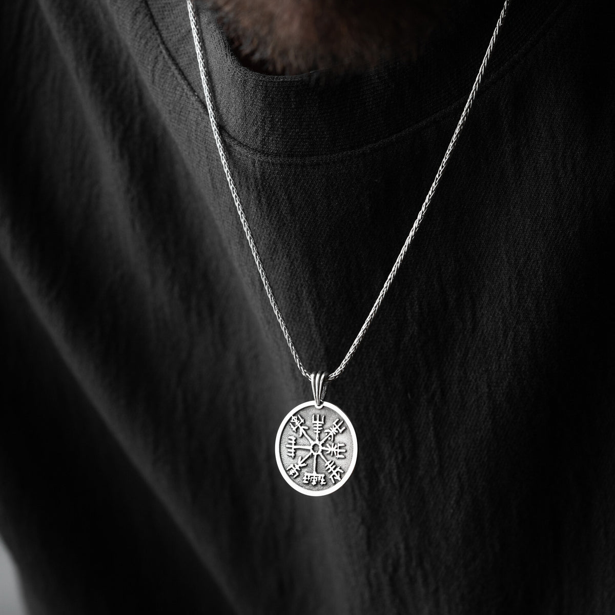 Vegvisir Viking Compass Necklace For Men