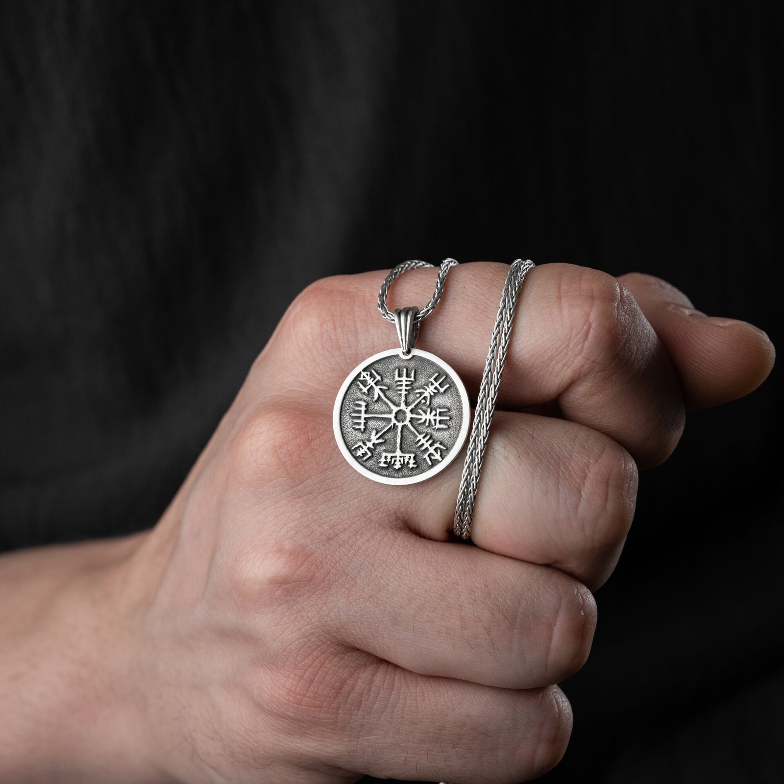 Vegvisir Viking Compass Necklace For Men