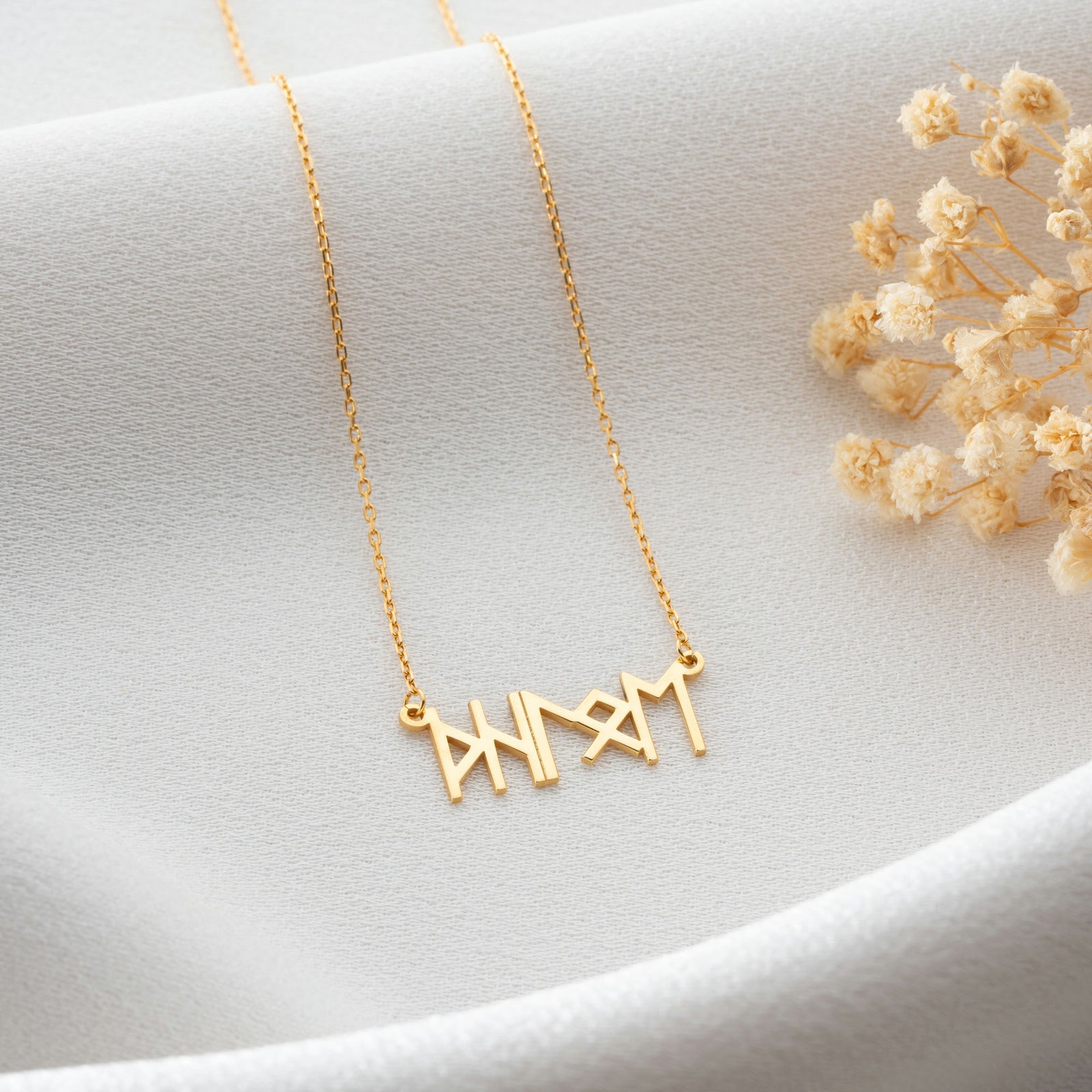 Viking Name Necklace In Sterling Silver