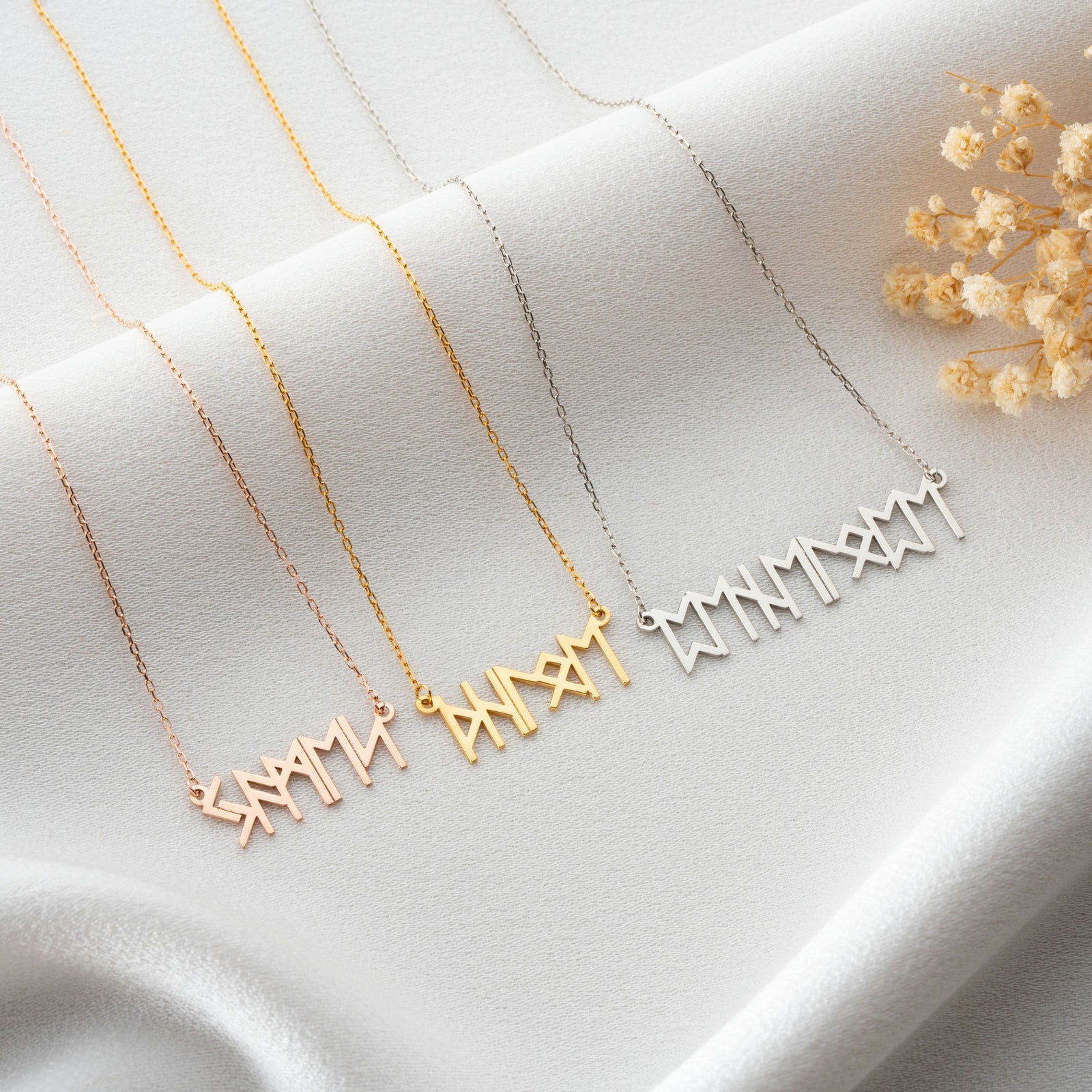 Viking Name Necklace In Sterling Silver