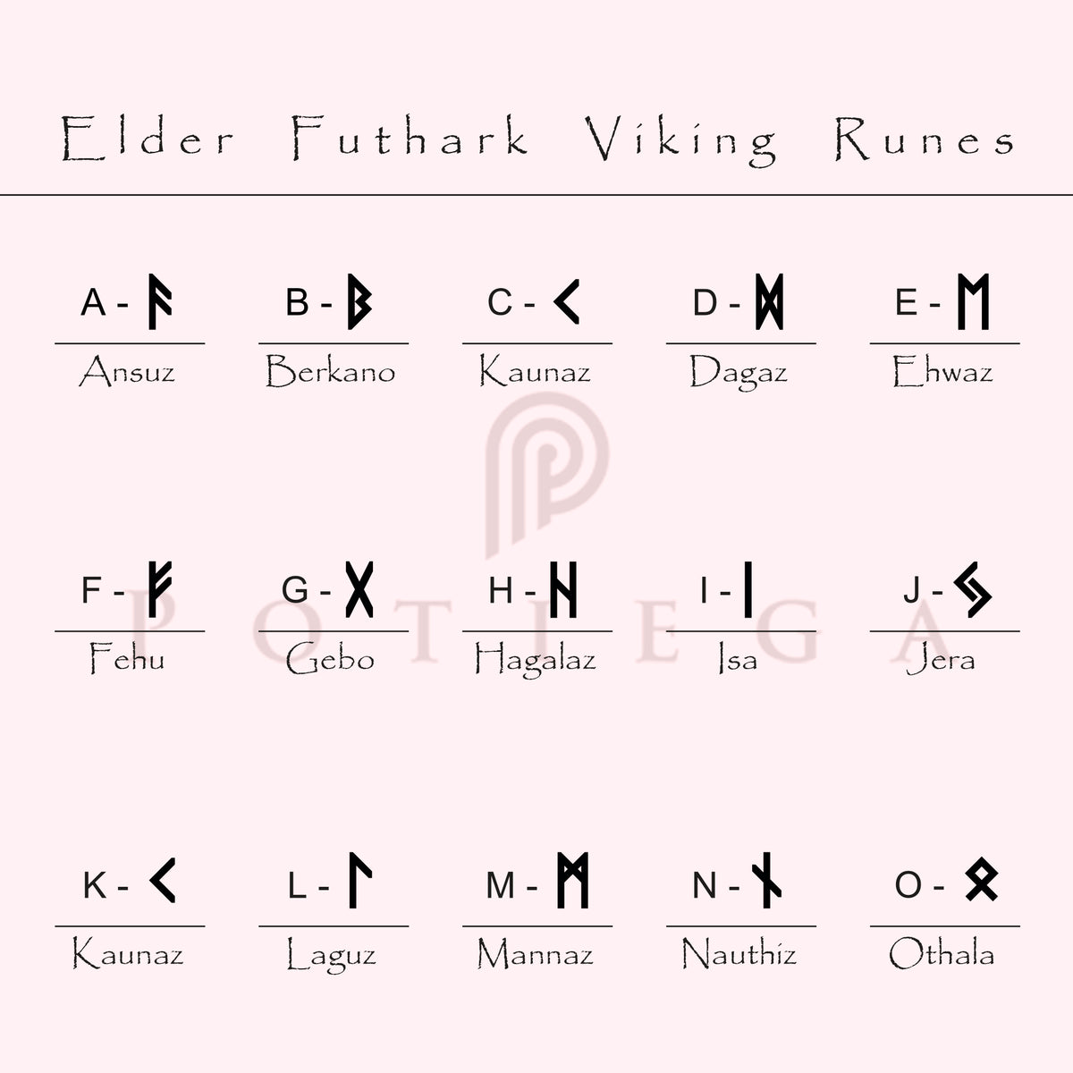 Viking Rune Letter Necklace