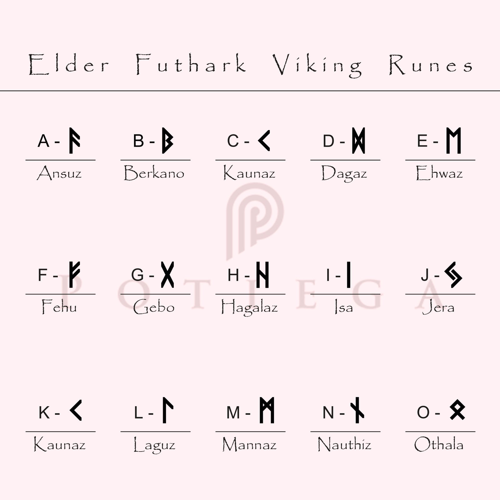 Viking Rune Letter Necklace