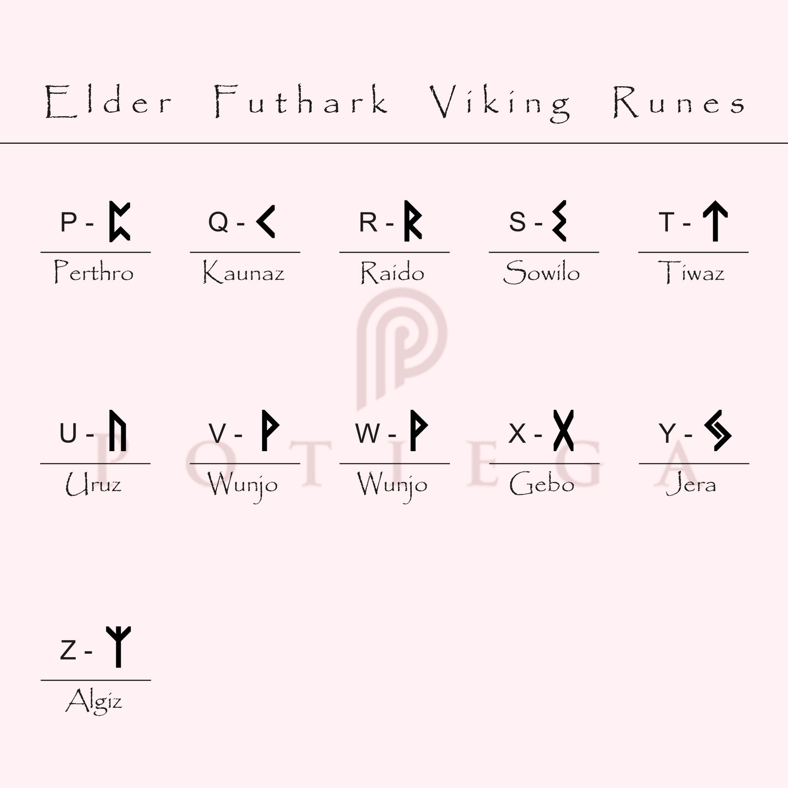 Viking Rune Letter Necklace