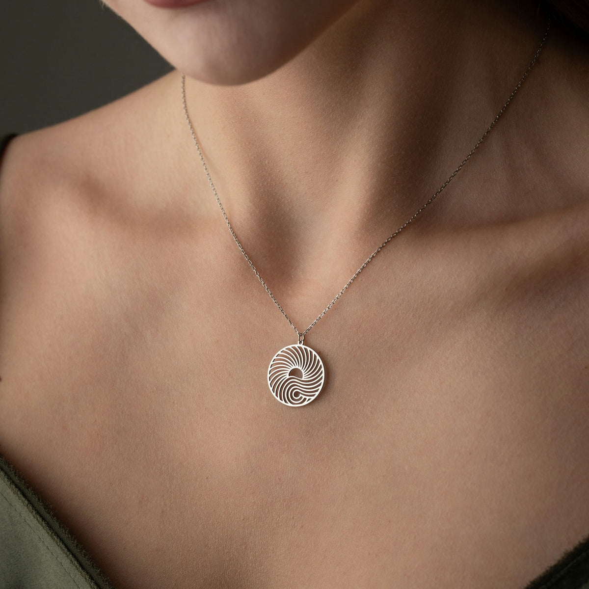 Sunshine & Wave Medallion Necklace