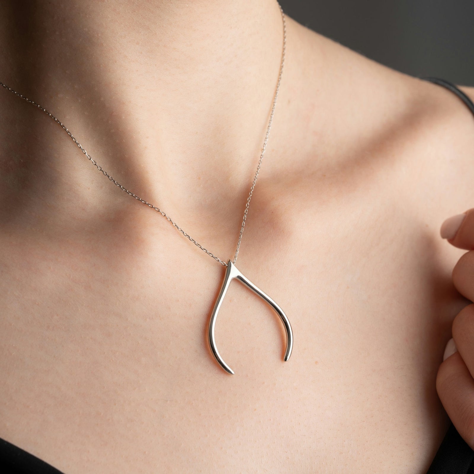 Wishbone Ring Holder Necklace